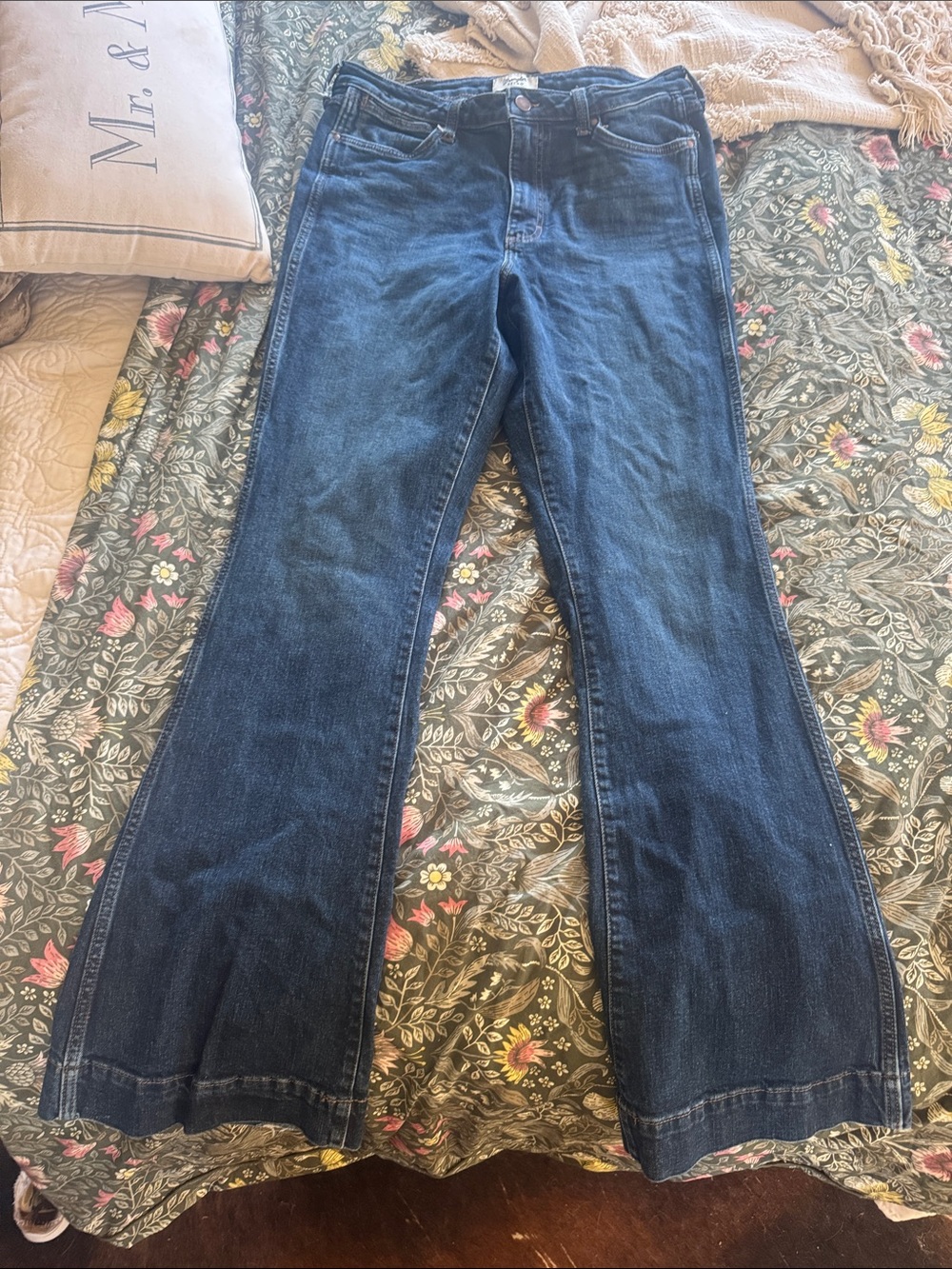 Wrangler Women's Dark Blue Flare Jeans